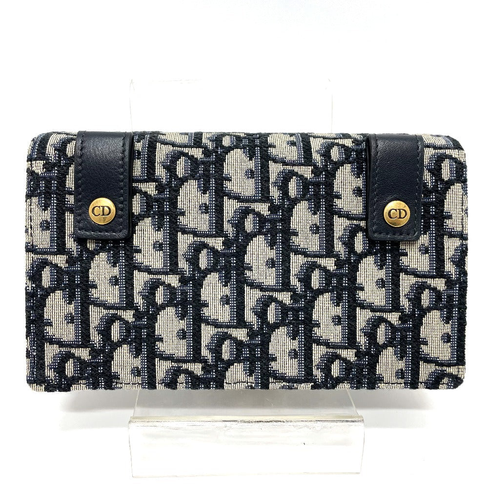 Dior Waist bag S5619CTZQ_M928 Leather / canvas Navy Oblique Trotter Saddle belt pouch mens