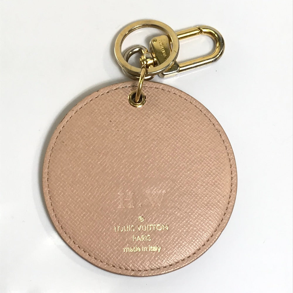 LOUIS VUITTON key ring M61943 Damier Azur Canvas White x pink Damier Azur Porto Cretaciennes Tahiti Women