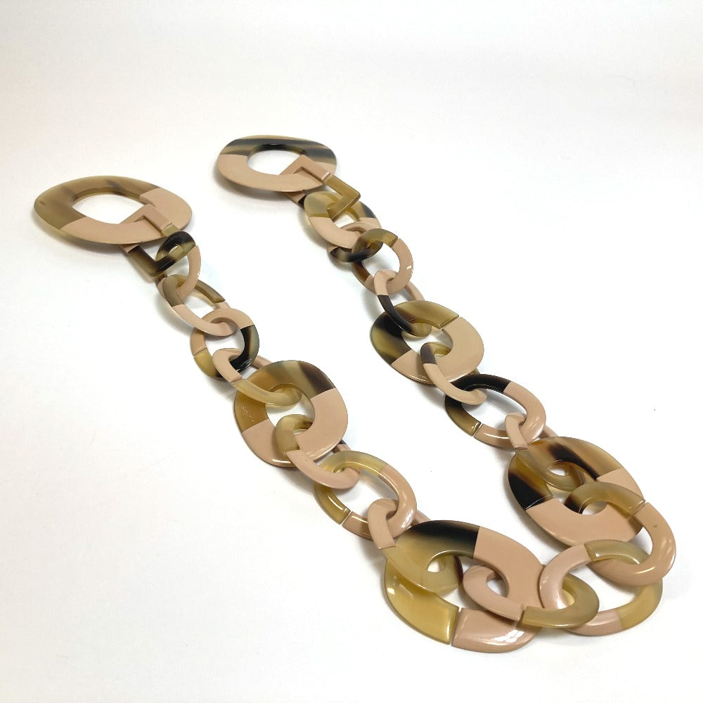 HERMES Necklace Buffalo horn Beige type Duncan Women