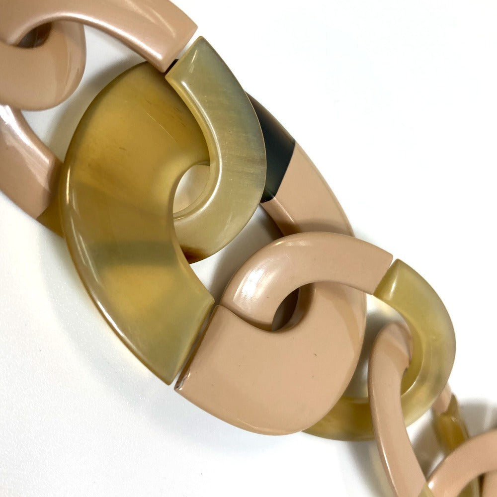 HERMES Necklace Buffalo horn Beige type Duncan Women