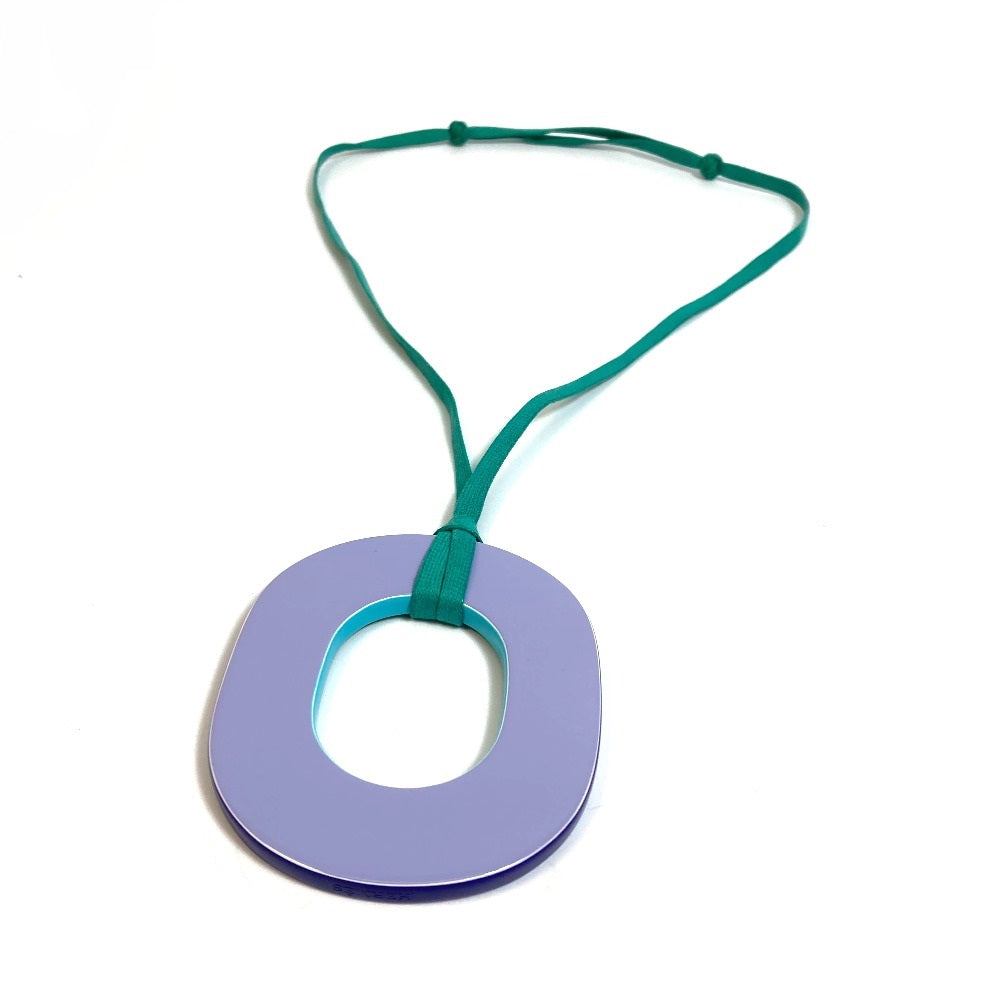 HERMES Necklace lacquer Green type x Purple type Ism Pigman GM Women