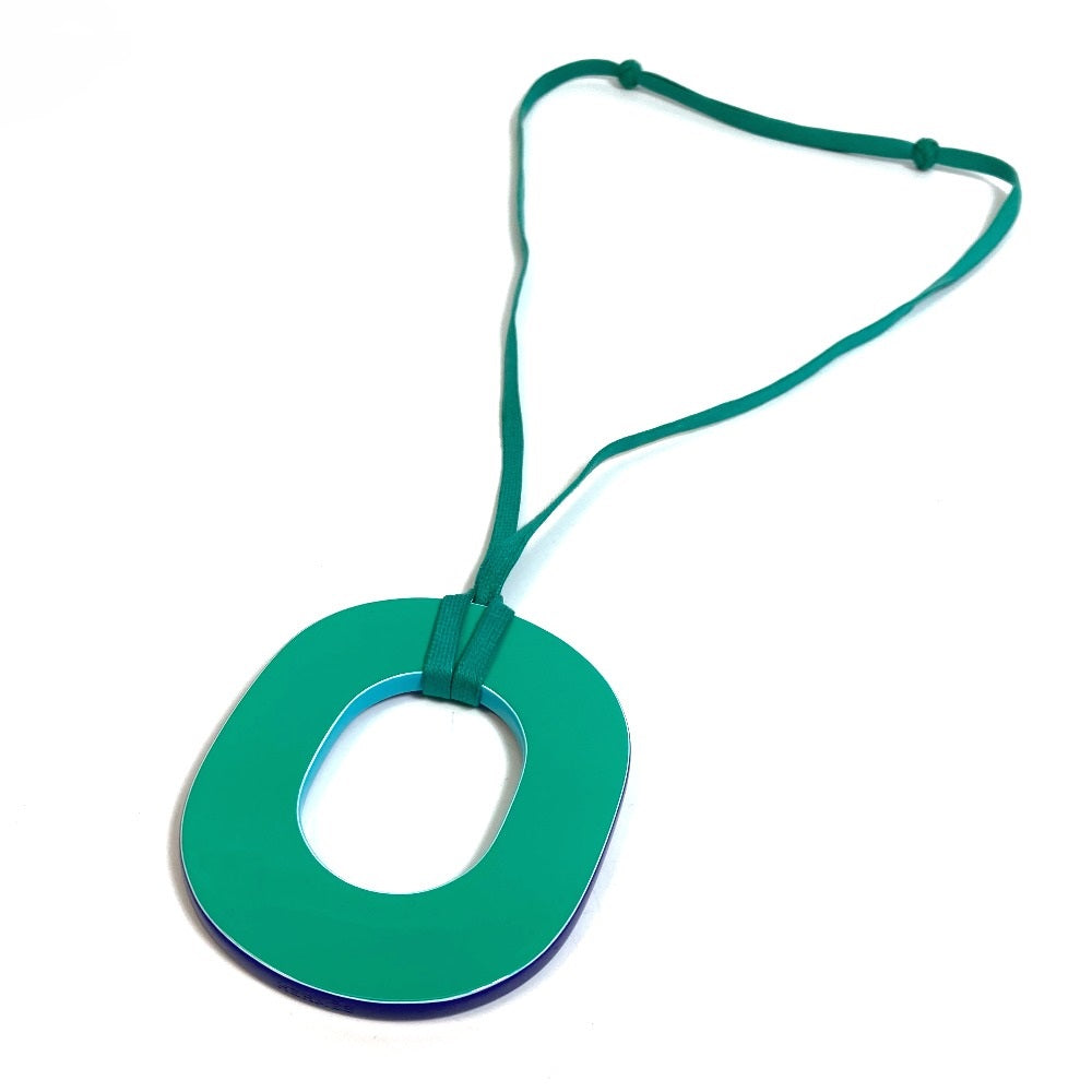 HERMES Necklace lacquer Green type x Purple type Ism Pigman GM Women