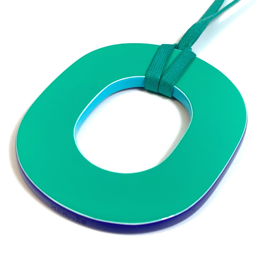 HERMES Necklace lacquer Green type x Purple type Ism Pigman GM Women