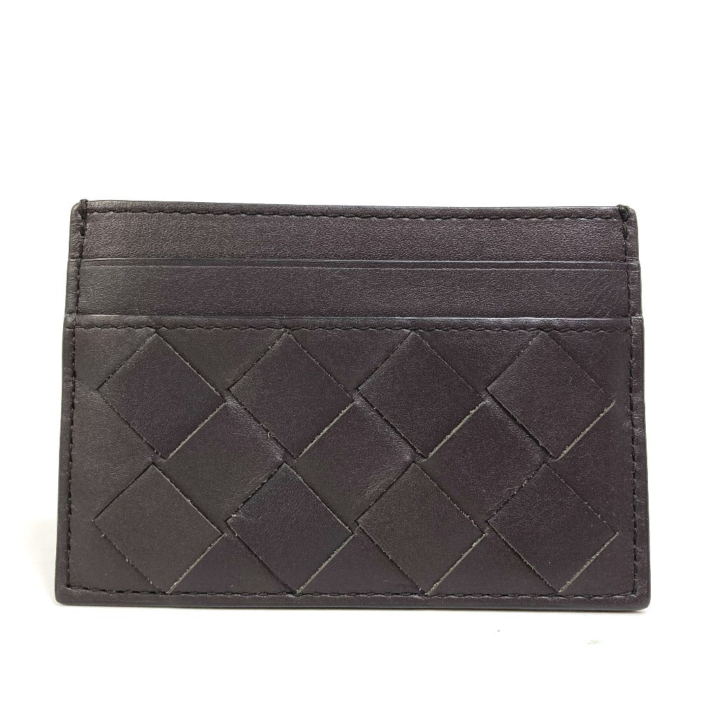 BOTTEGAVENETA Card Case leather black INTRECCIATO name card holder mens