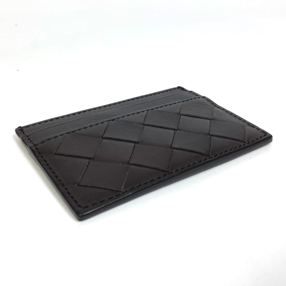 BOTTEGAVENETA Card Case leather black INTRECCIATO name card holder mens
