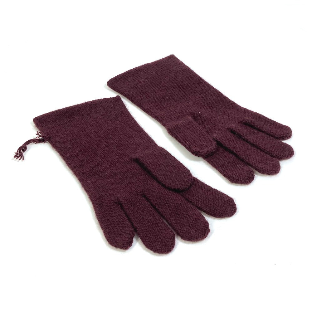 HERMES Glove cashmere Bordeaux apparel Women S