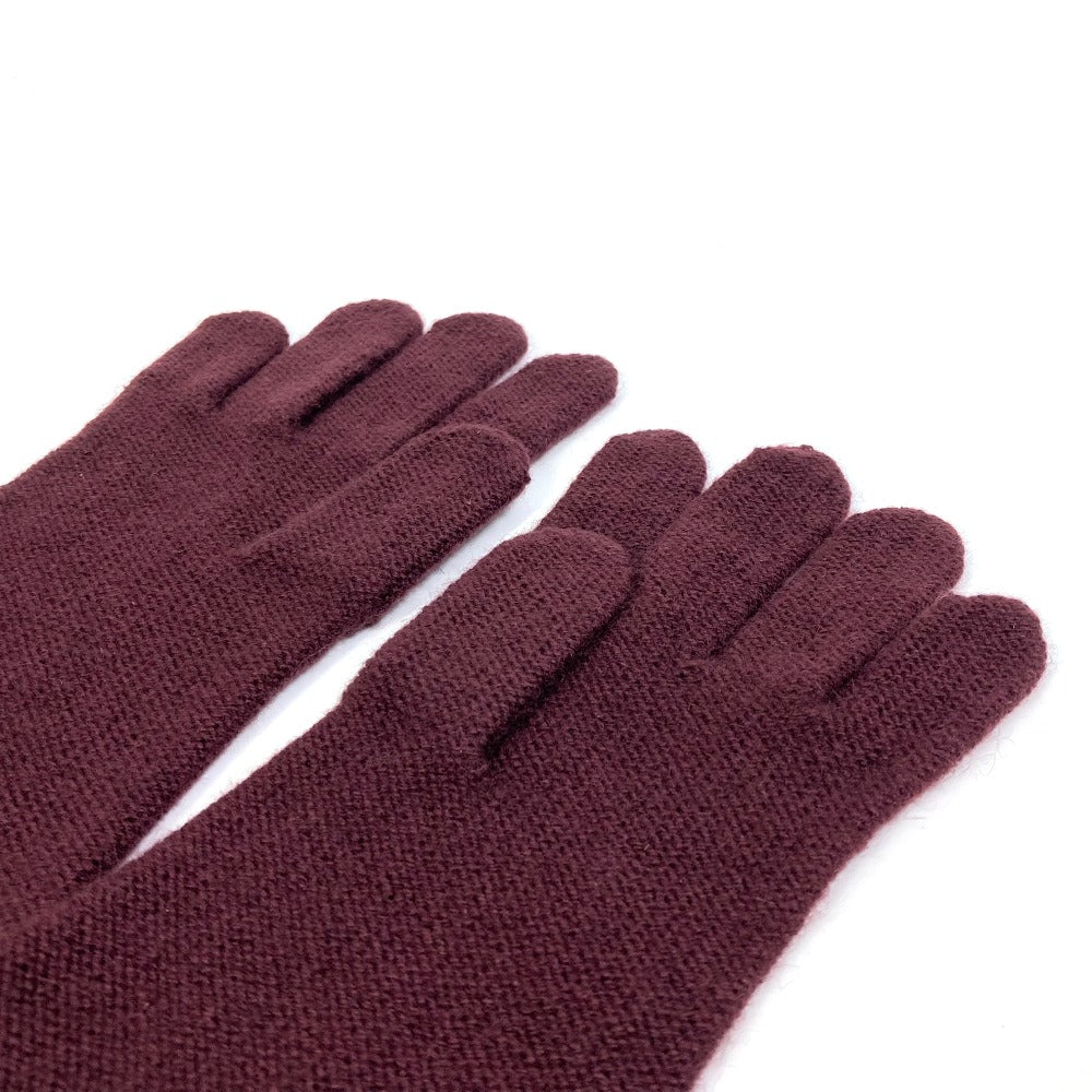 HERMES Glove cashmere Bordeaux apparel Women S