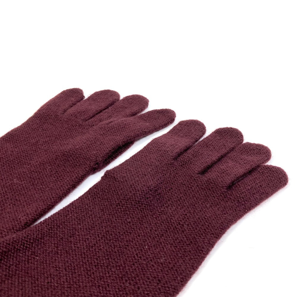 HERMES Glove cashmere Bordeaux apparel Women S
