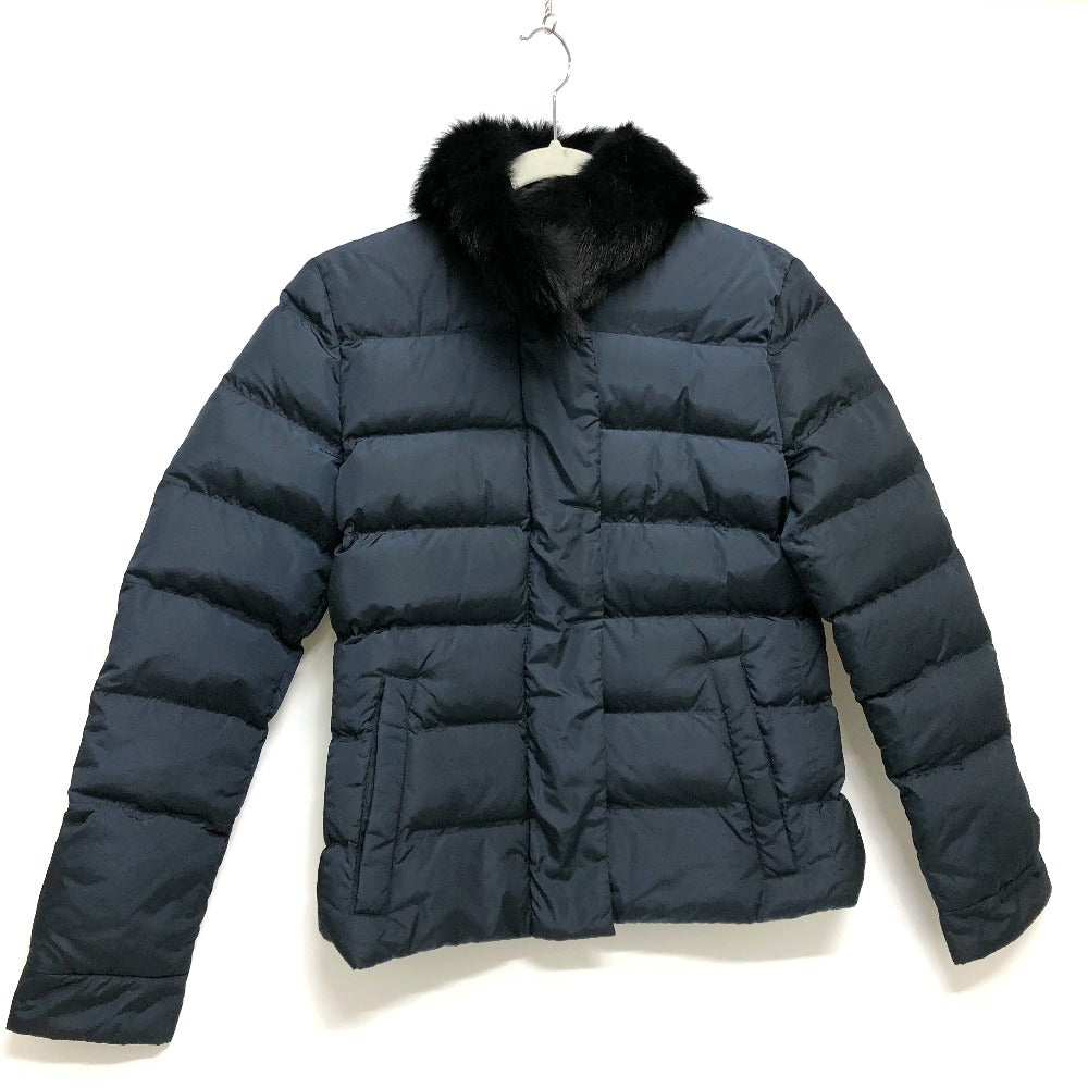 PRADA Down jacket Down, Nylon Navy Women 42S