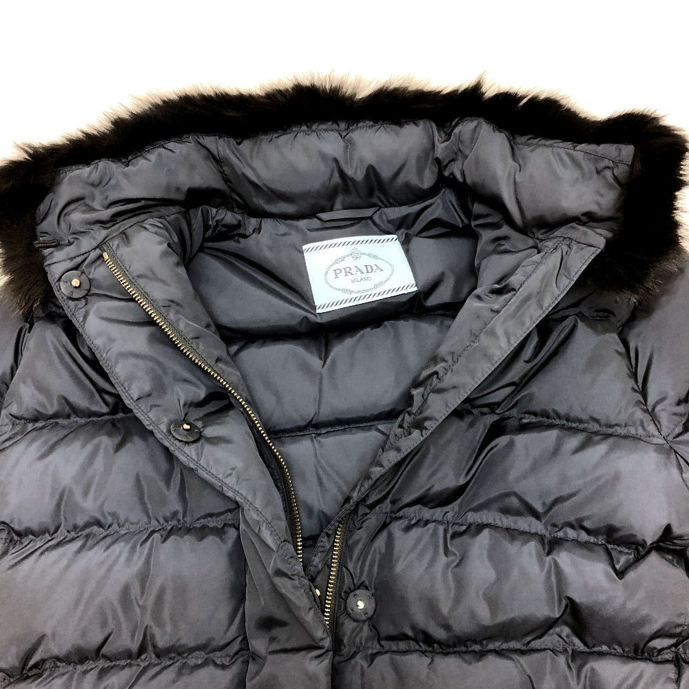 PRADA Down jacket Down, Nylon Navy Women 42S