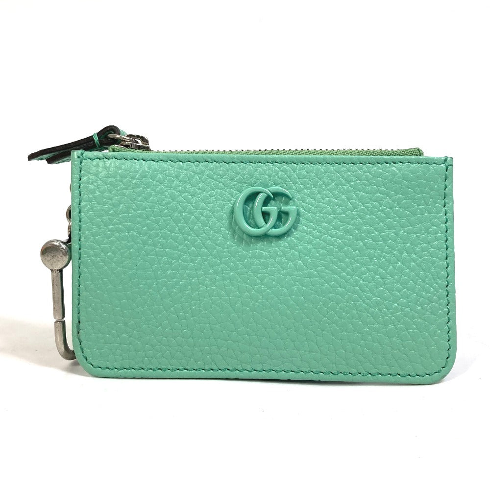 GUCCI Coin case 701070 leather Green type GG Marmont Women