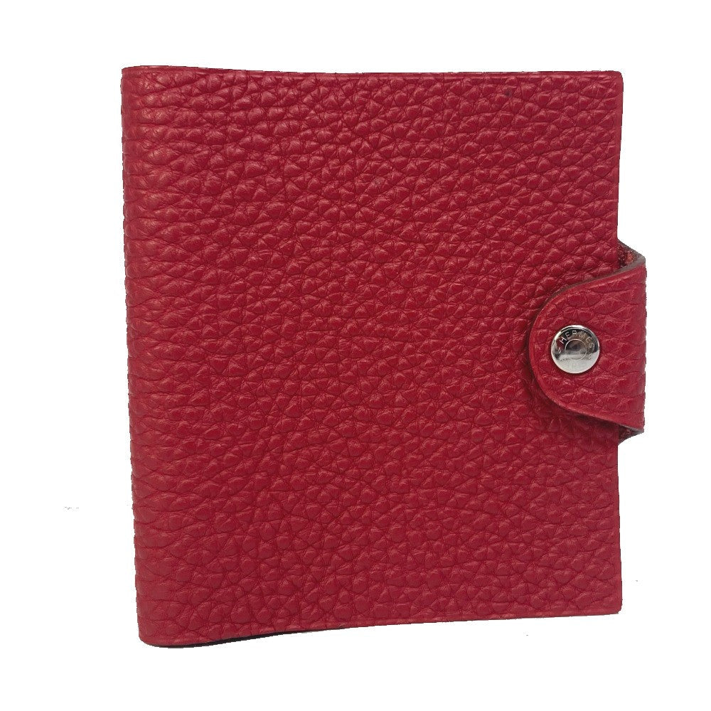 HERMES Notebook cover Togo Red Uris mini Women