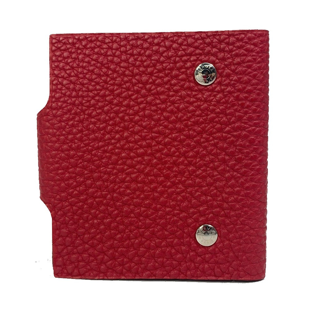 HERMES Notebook cover Togo Red Uris mini Women
