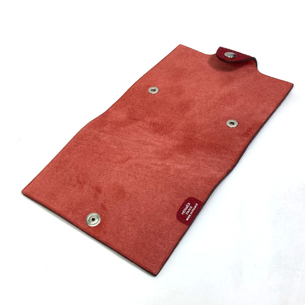 HERMES Notebook cover Togo Red Uris mini Women