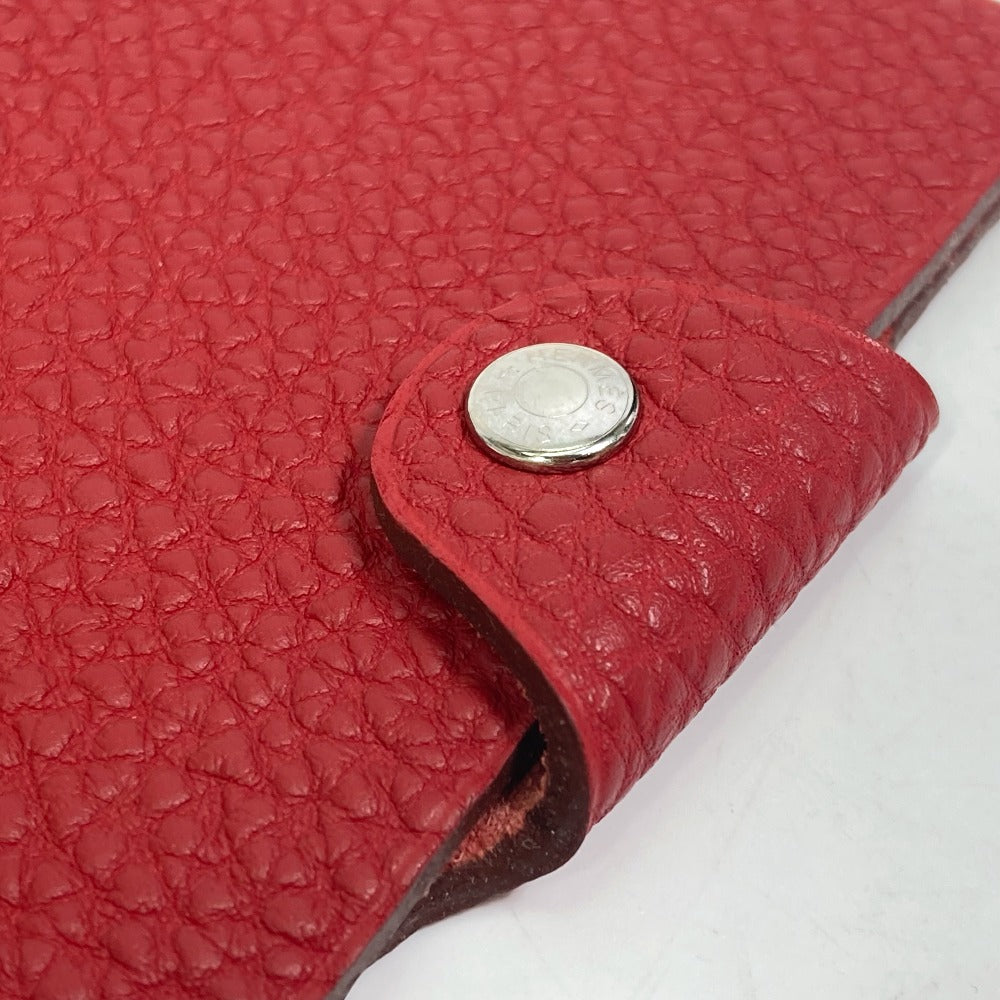 HERMES Notebook cover Togo Red Uris mini Women