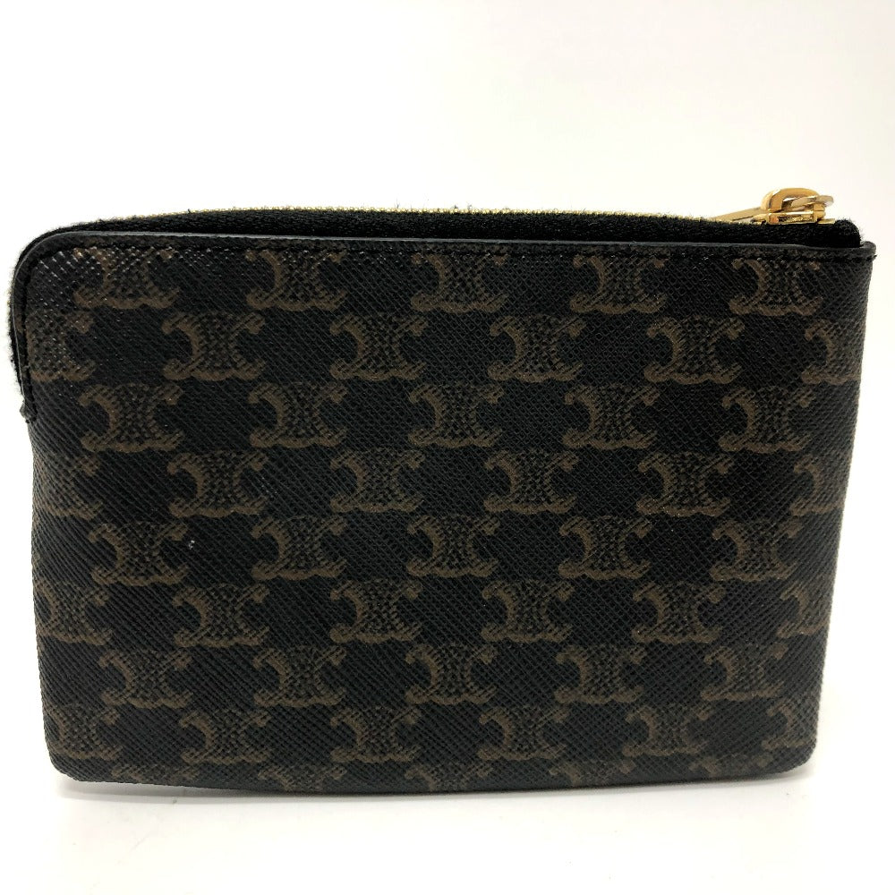 CELINE Coin case 10C662CA2 PVC / Leather Brown Triomphe Women(Unisex)