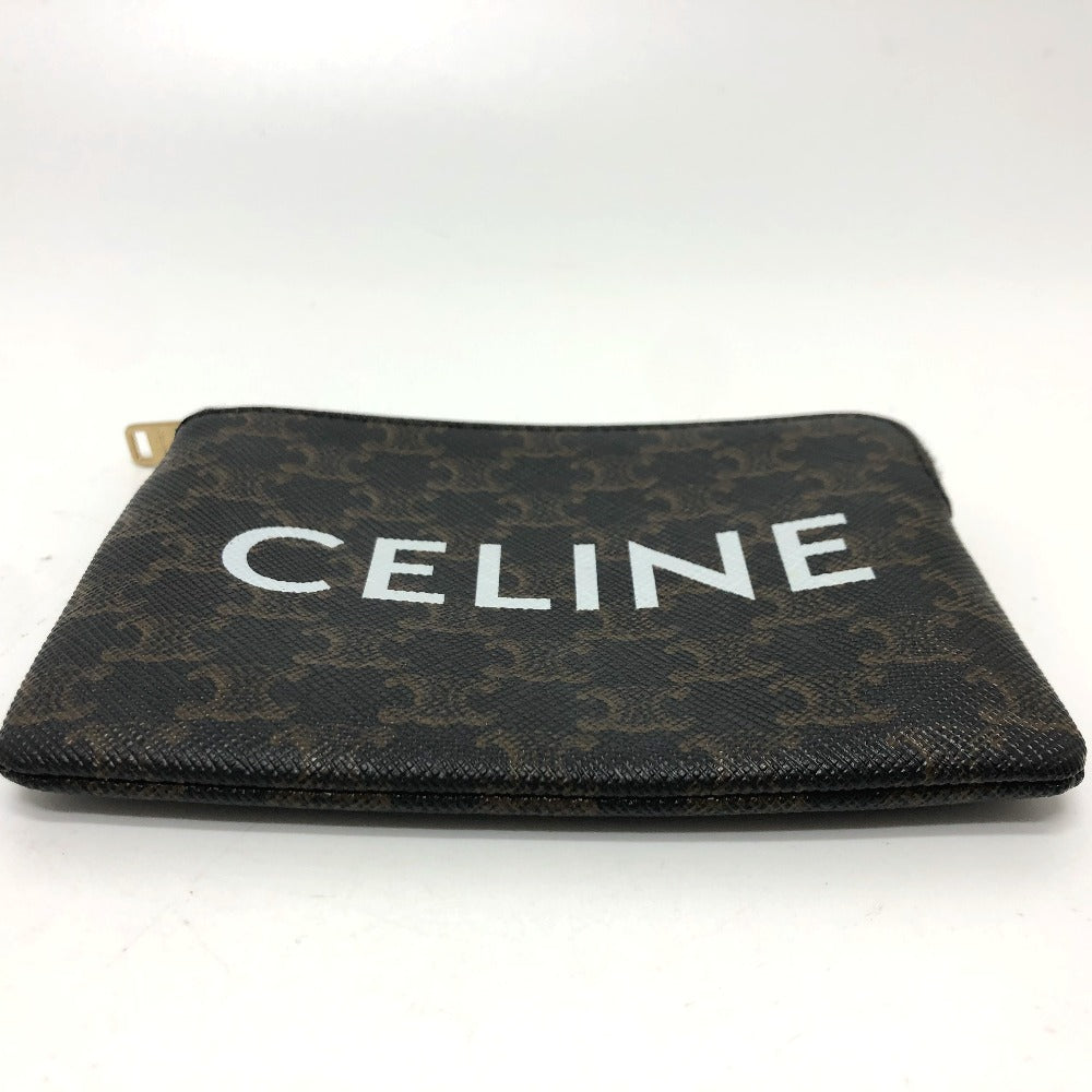 CELINE Coin case 10C662CA2 PVC / Leather Brown Triomphe Women(Unisex)