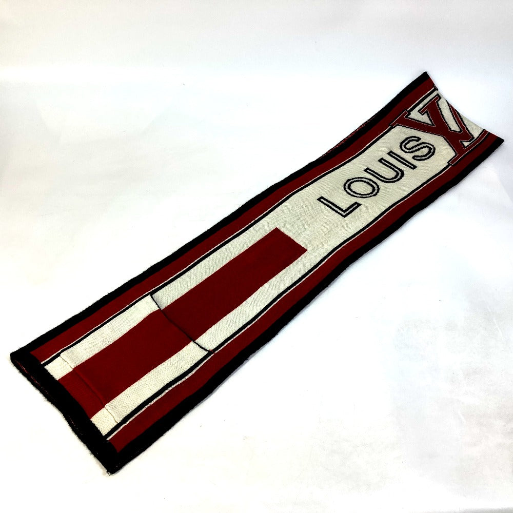 LOUIS VUITTON Scarf wool Red logo mens