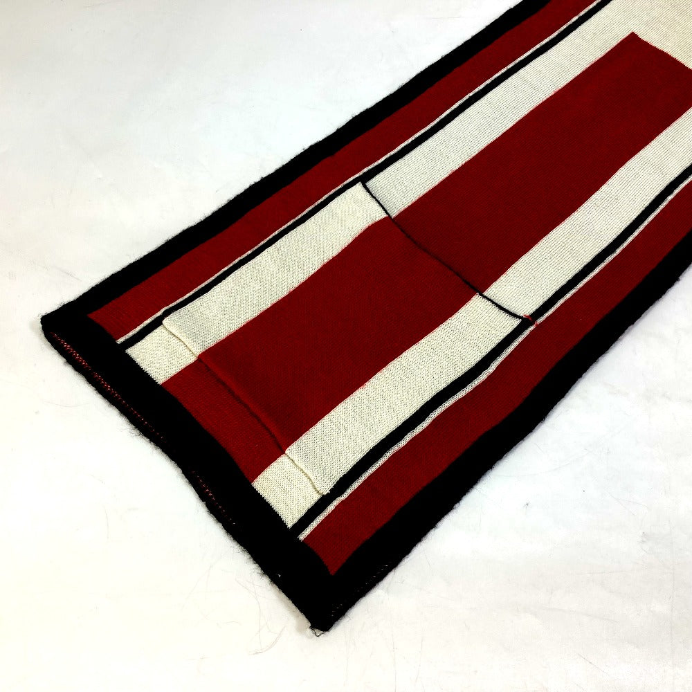 LOUIS VUITTON Scarf wool Red logo mens