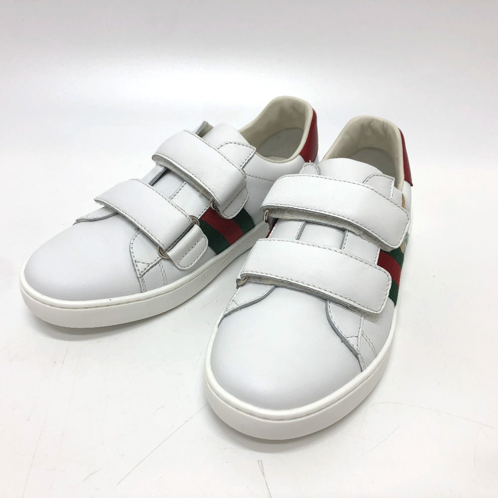 GUCCI sneakers leather white sherry line cat Cat Kids 32