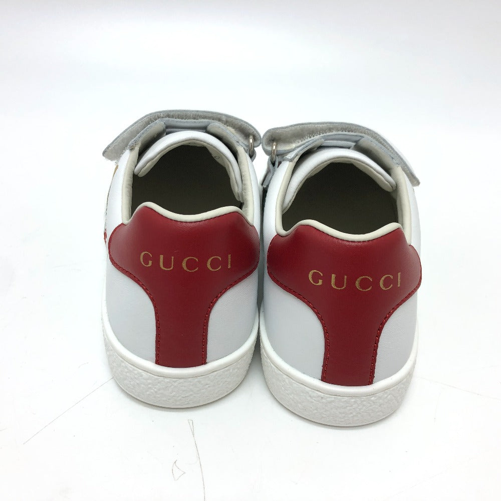 GUCCI sneakers leather white sherry line cat Cat Kids 32