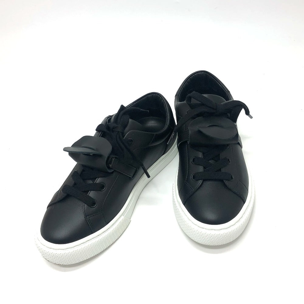 HERMES sneakers leather black day kelly buckle Women 35