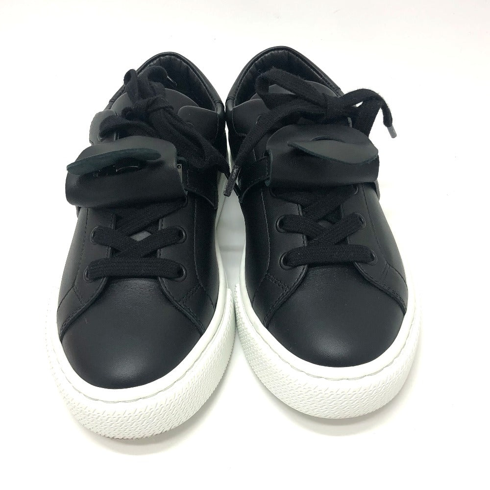 HERMES sneakers leather black day kelly buckle Women 35