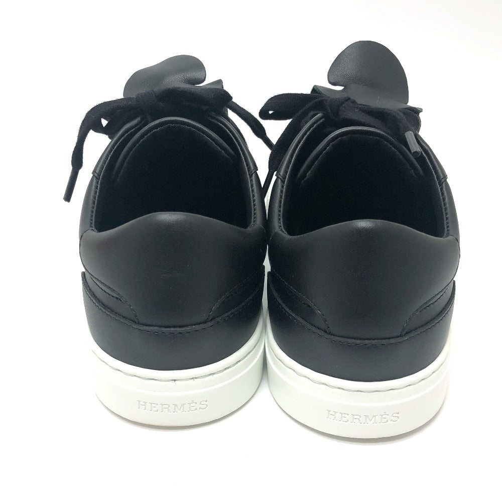 HERMES sneakers leather black day kelly buckle Women 35