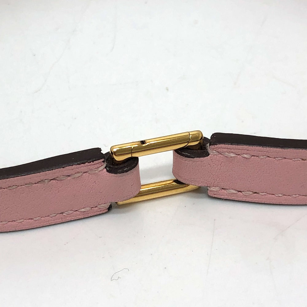 HERMES bracelet Swift pink Rival double tour double Women T1