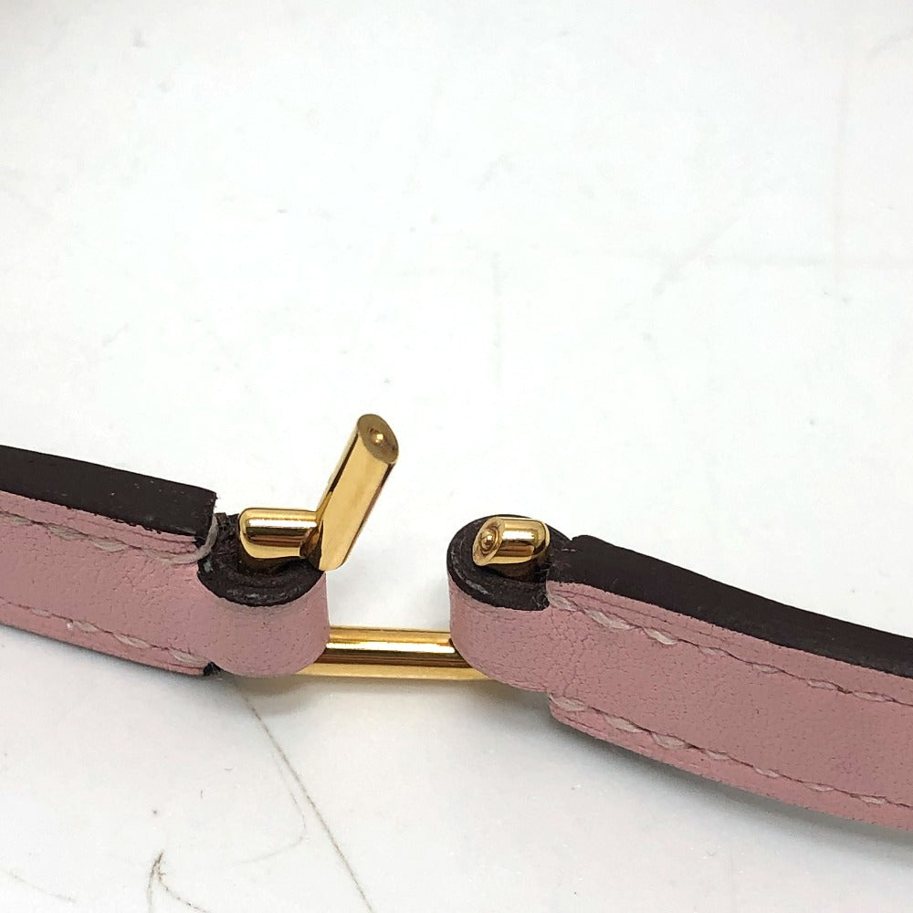 HERMES bracelet Swift pink Rival double tour double Women T1