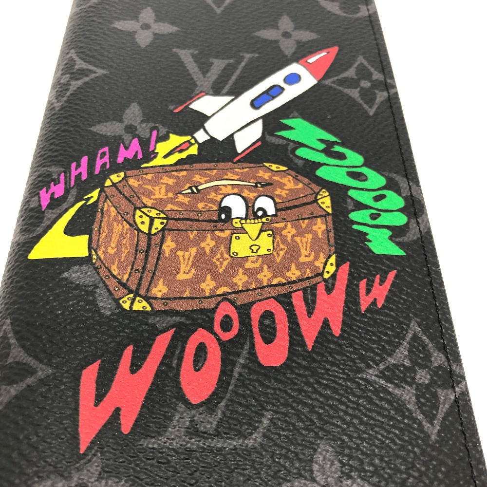 LOUIS VUITTON Long Wallet Purse M80931 Monogram Eclipse Canvas black Monogram Eclipse Portefeuille Braza mens
