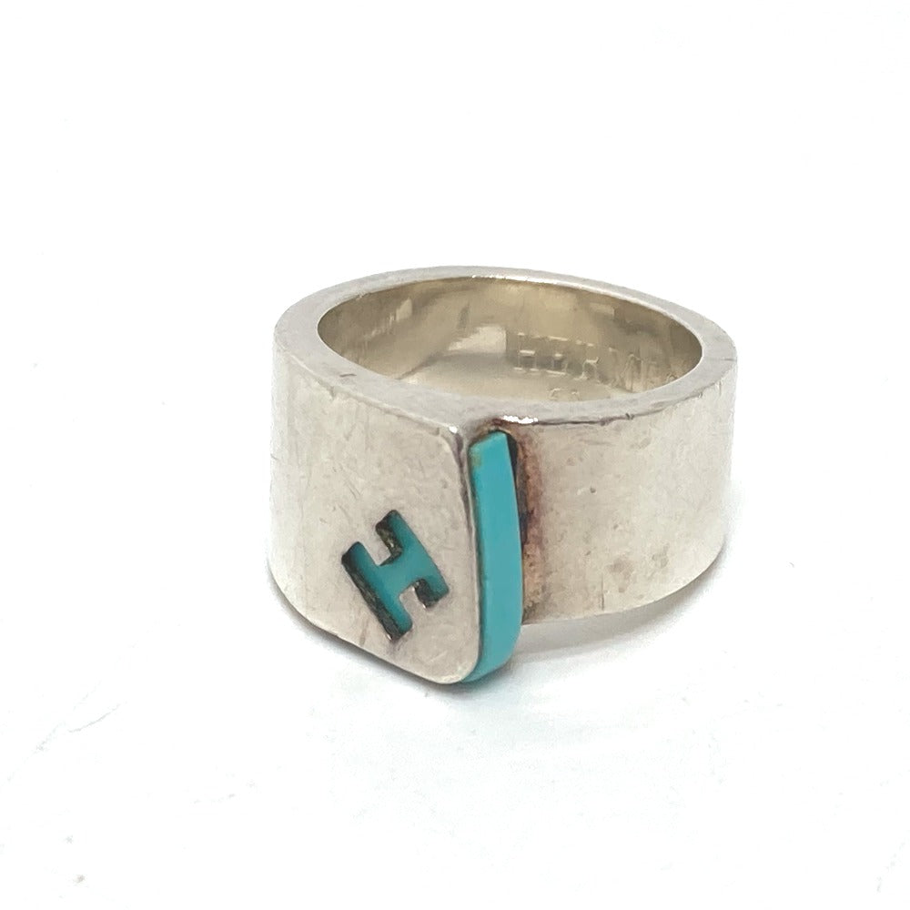HERMES Ring SV925 Silver H logo candy Women 50