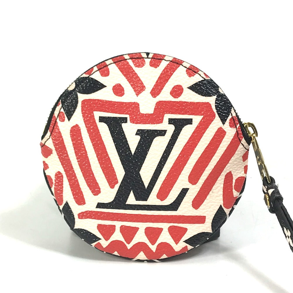 LOUIS VUITTON Coin case M69505 Monogram canvas Red x white x black LV Clafoutis Portonet Ron Women