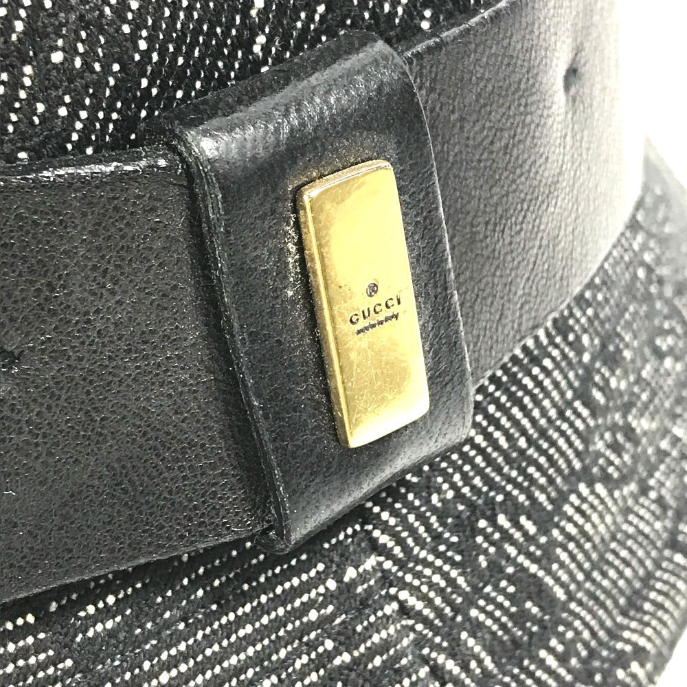 GUCCI hat GG canvas Black x gray GG denim XL