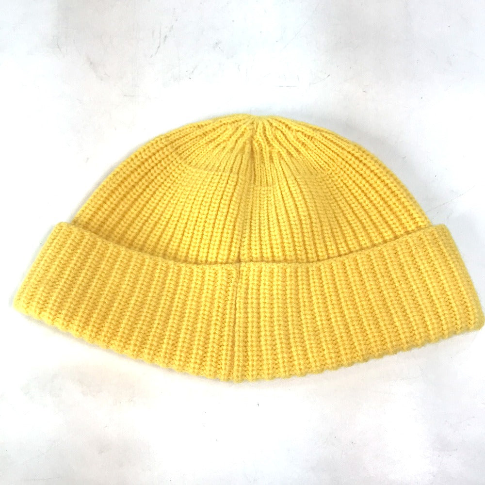 CELINE Knit hat 2A61W535Q wool yellow logo embroidery mens