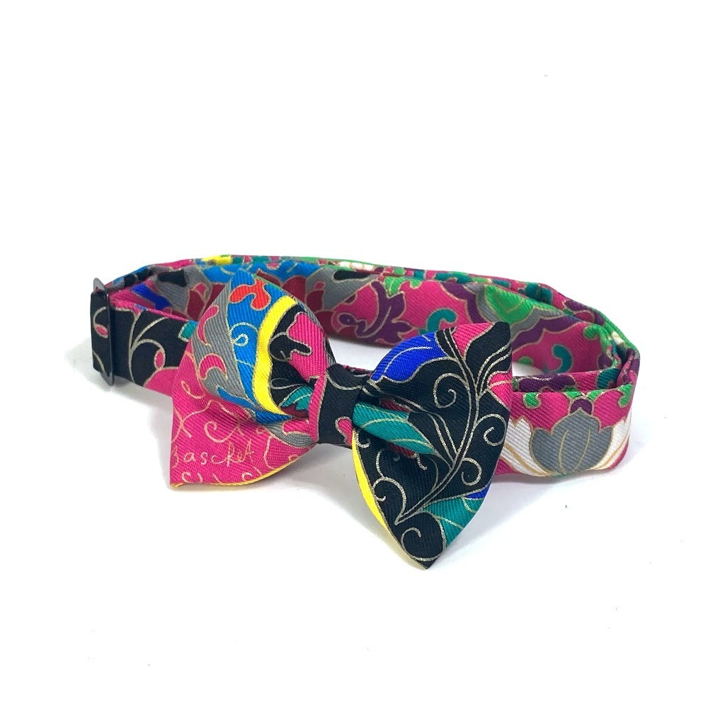 HERMES tie silk multicolor Butterfly tie Noupapillon mens