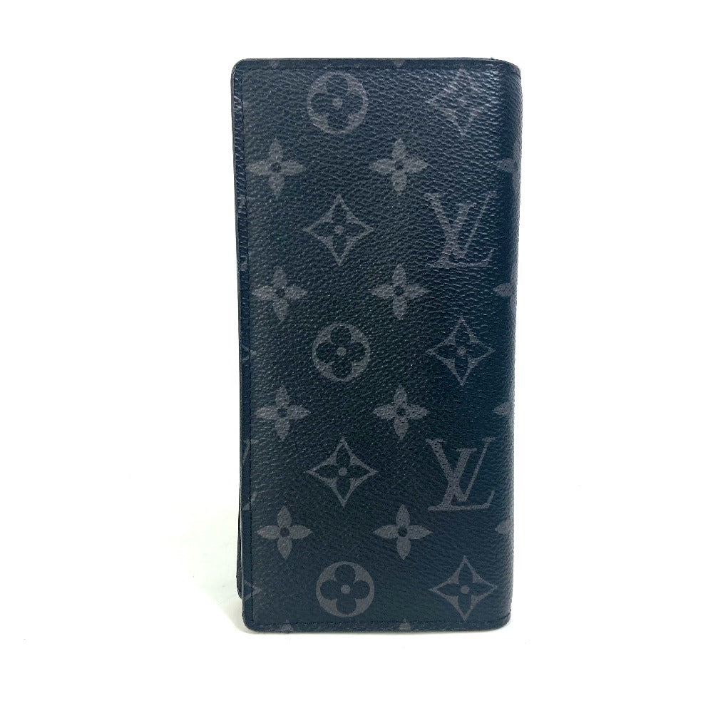 LOUIS VUITTON Long Wallet Purse M61697 Monogram Eclipse Canvas black Monogram Eclipse Portefeuille Braza mens