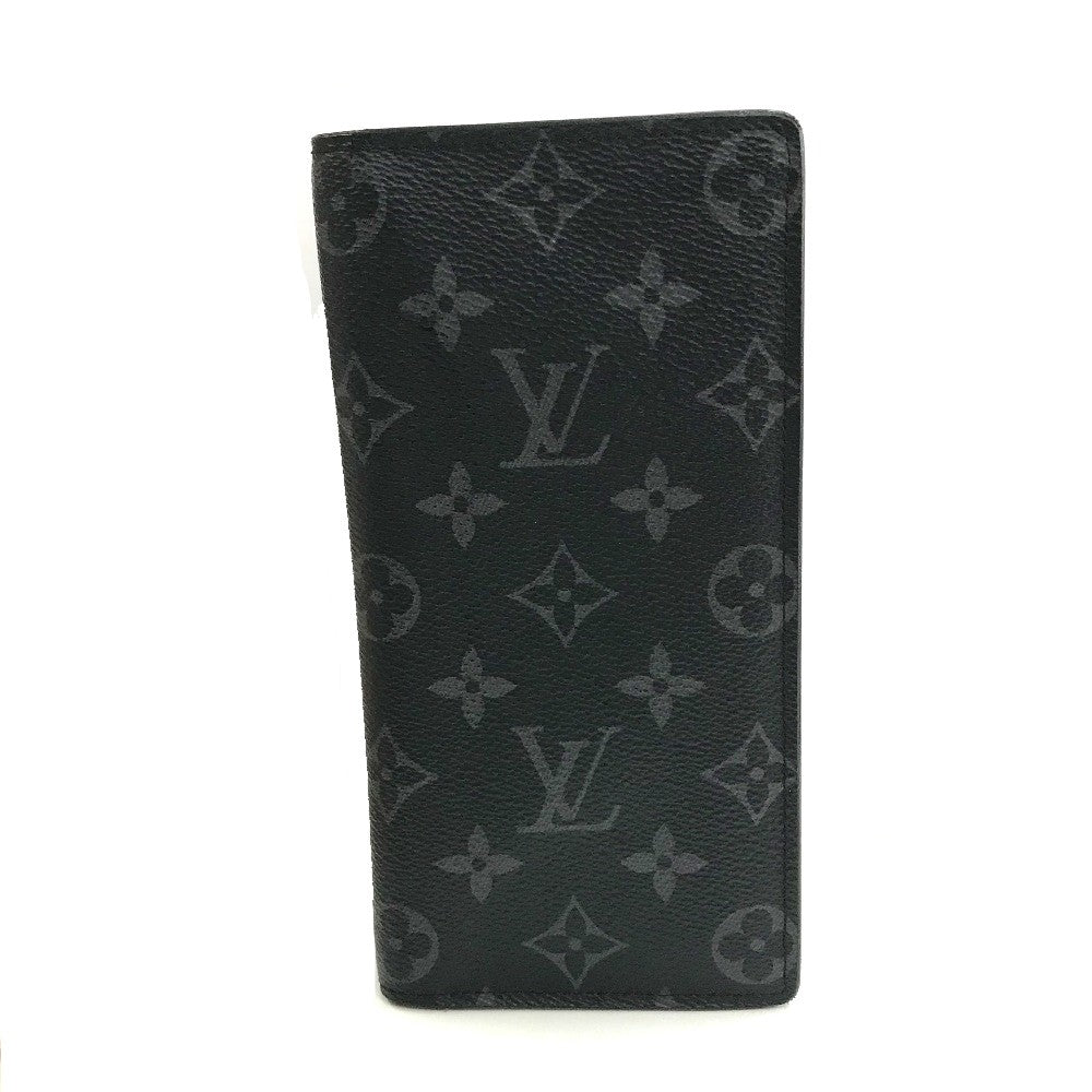 LOUIS VUITTON Long Wallet Purse M61697 Monogram Eclipse Canvas black Monogram Eclipse Portefeuille Braza mens