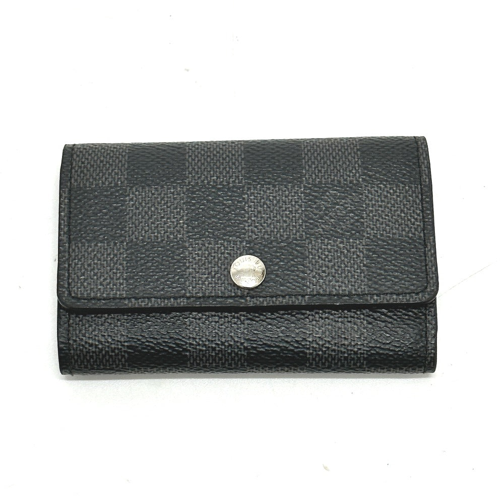 LOUIS VUITTON Key case Key holder  N62662 Damier Grafitto Canvas black Damier Grafitte Multicles6 mens