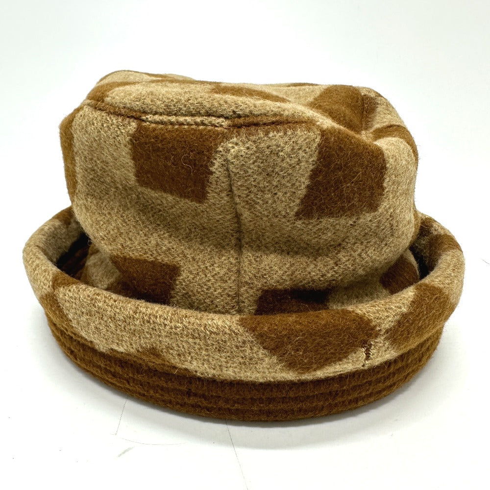 HERMES hat , Camel Brown H logo camel hat Women 57