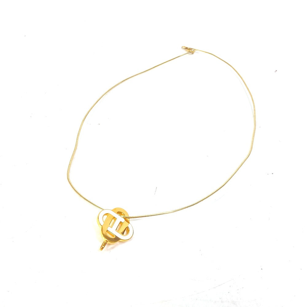 HERMES Necklace SV925 gold Chene Dunkle Isatis to Saint Colori Women