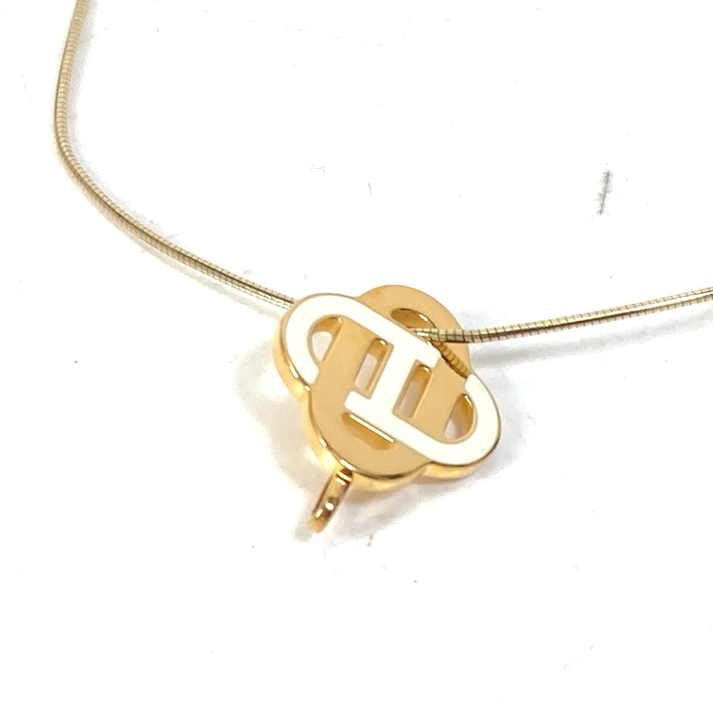 HERMES Necklace SV925 gold Chene Dunkle Isatis to Saint Colori Women