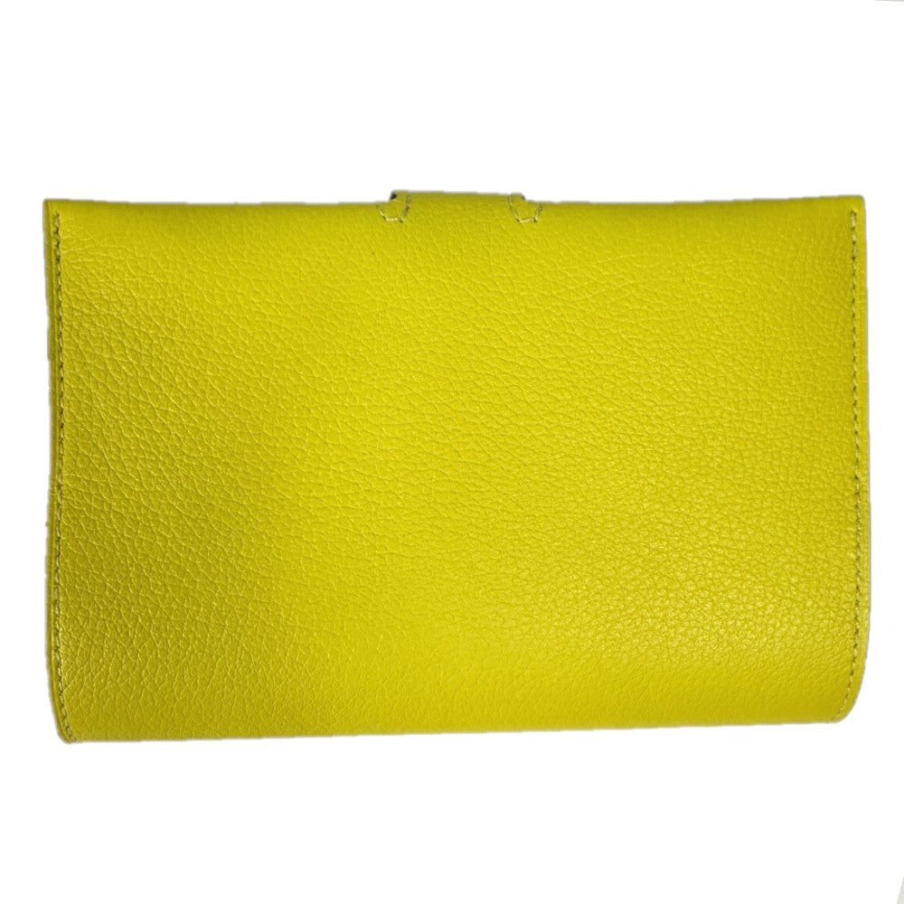 HERMES passport case Evercolor yellow Passport case RMS Women