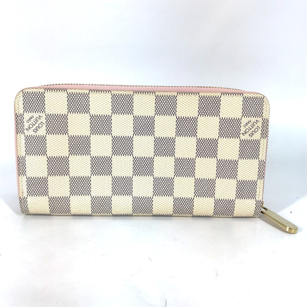 LOUIS VUITTON Long Wallet Purse N63503 Damier Azur Canvas white Damier Azur Zippy wallet Women