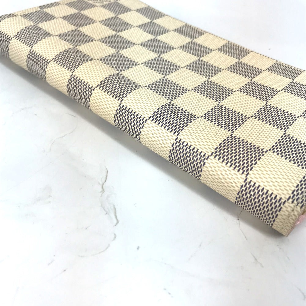 LOUIS VUITTON Long Wallet Purse N63503 Damier Azur Canvas white Damier Azur Zippy wallet Women