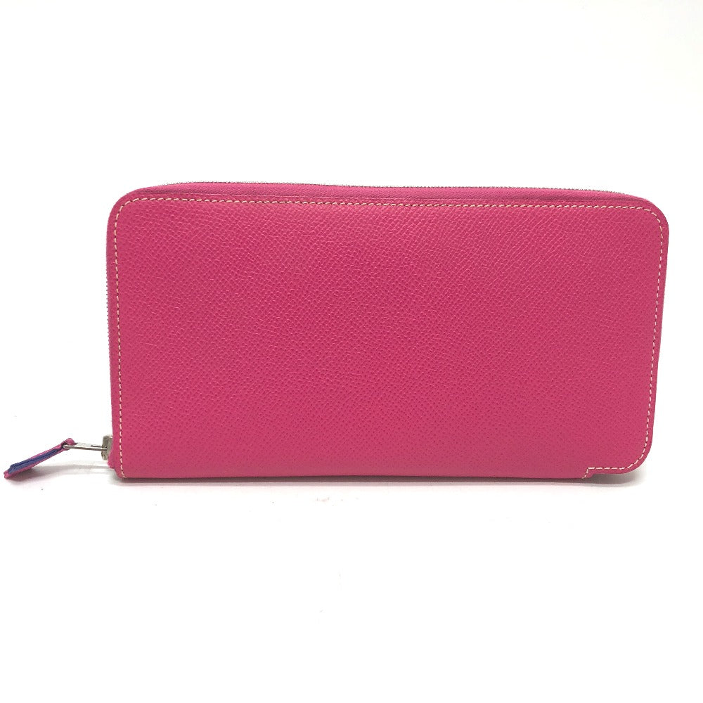 HERMES Long Wallet Purse Epsom pink Azap long silk in Women