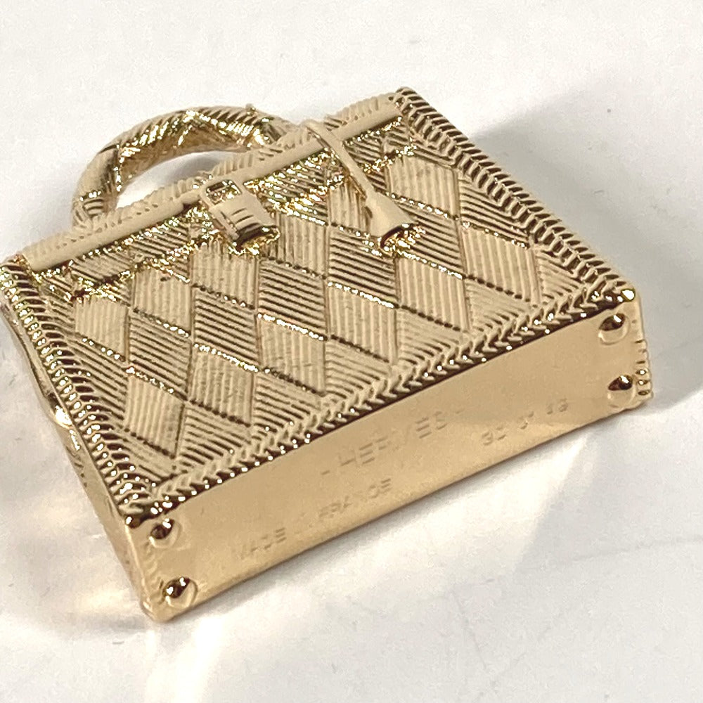 HERMES charm metal gold Pendant Top Necklace Accessories Curiosity Curiosity Permanent Brass
