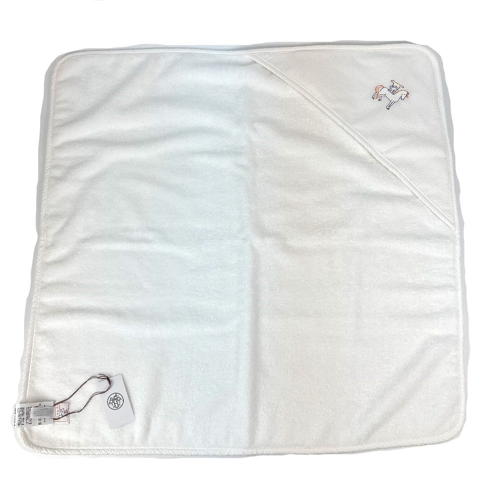HERMES towel H103480M 01 cotton white bus wrap cabriol Kids