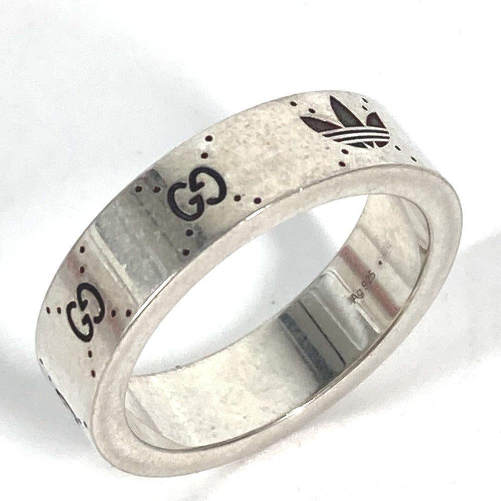 GUCCI Ring 702766 AG925 Silver Adidas adidas collaboration Engraving Wide Ring mens 21