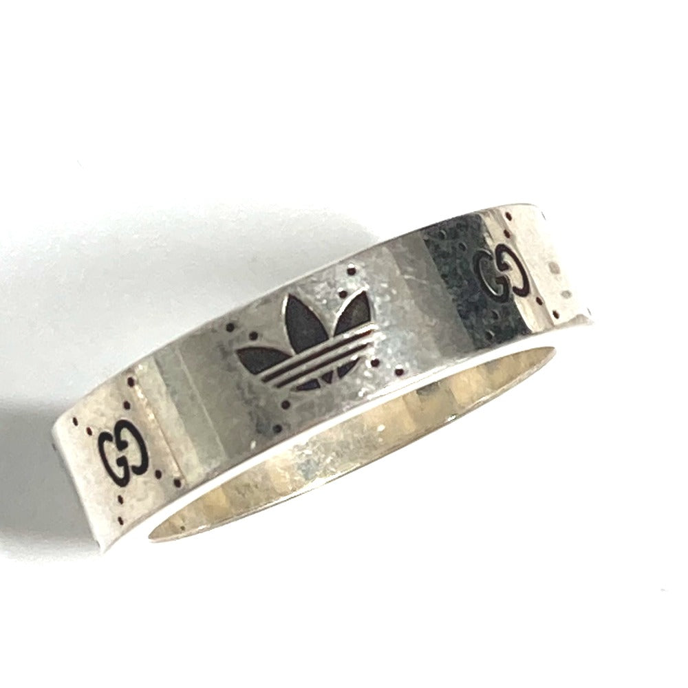 GUCCI Ring 702766 AG925 Silver Adidas adidas collaboration Engraving Wide Ring mens 21